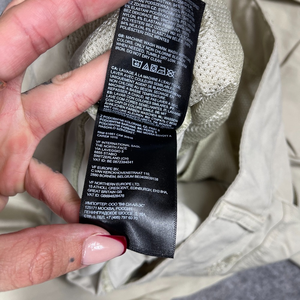 The‎ North Face Pants Mens 32 Khaki Nylon Stretch Hiking Travel Zip Pocket Tech - Picture 8 of 14